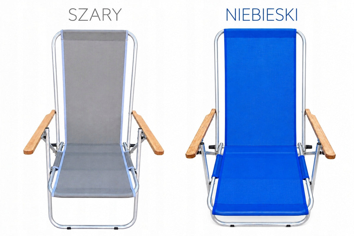 Beach Lounger Garden Aluminum Two Position Folding Sturdy