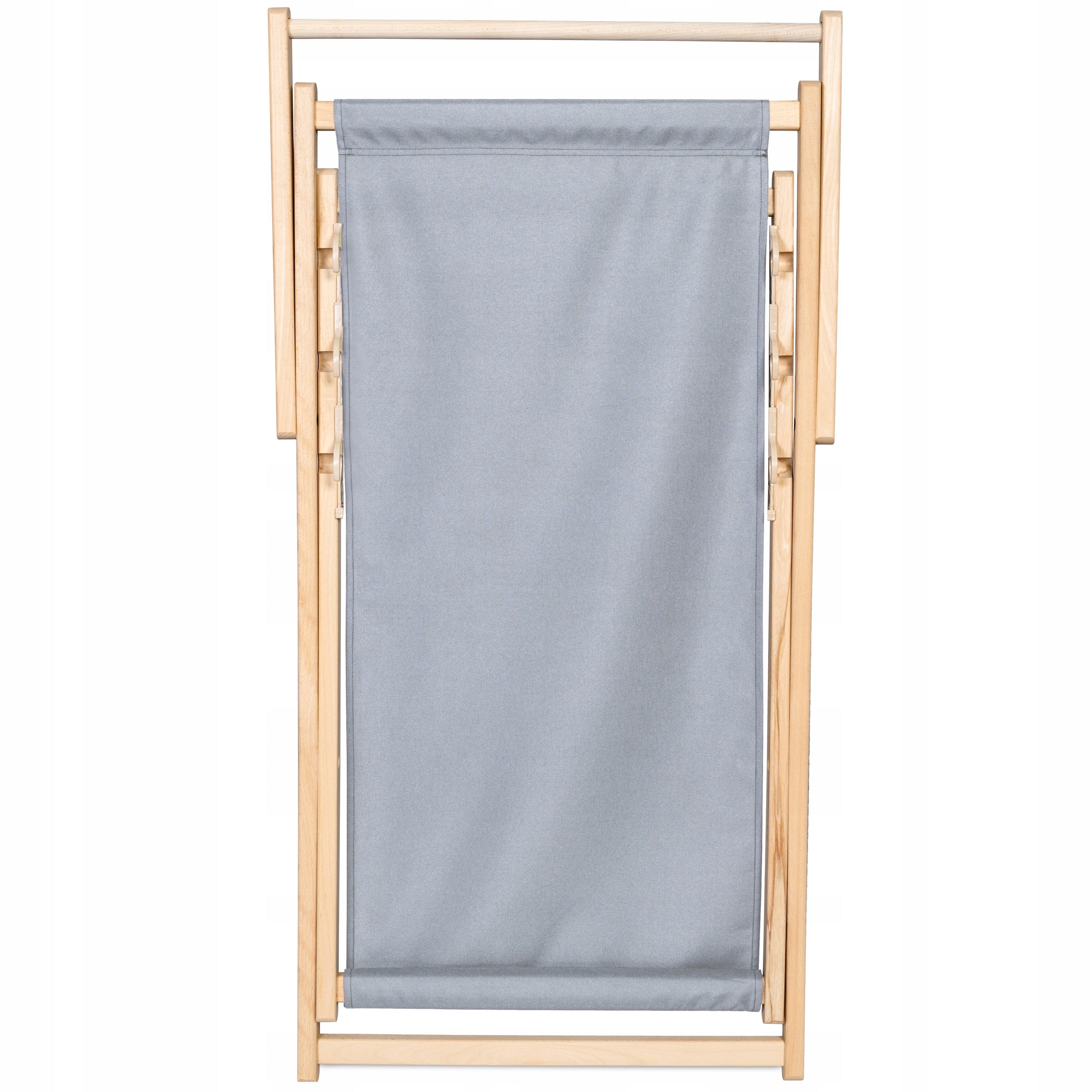 Beach Lounger WOODEN THICK SLATS for balcony terrace STRONG [BEIGE] Length (longer side) 120 cm