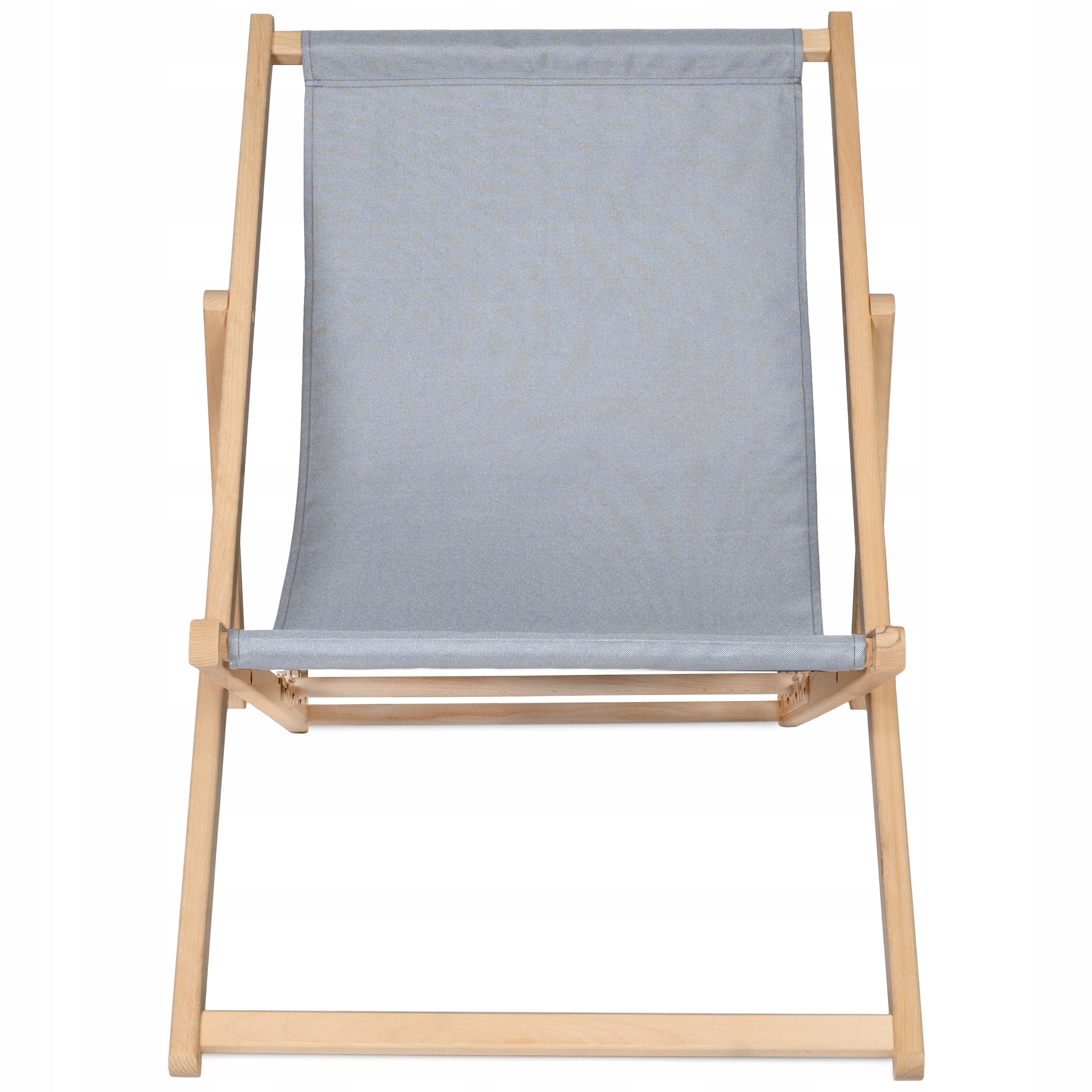 Beach Lounger WOODEN THICK SLATS for balcony terrace STRONG [BEIGE] Manufacturer code beżowy