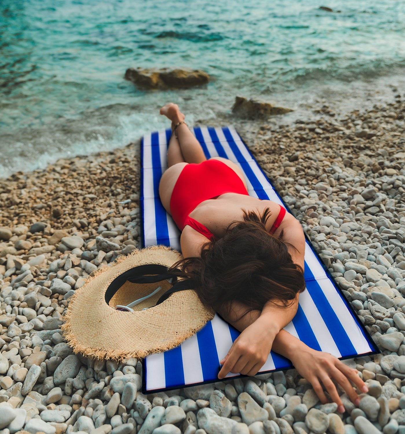 Beach Mat Folding for Stone Beaches Thick Large Beach Lounger 190cm Brand Trizand