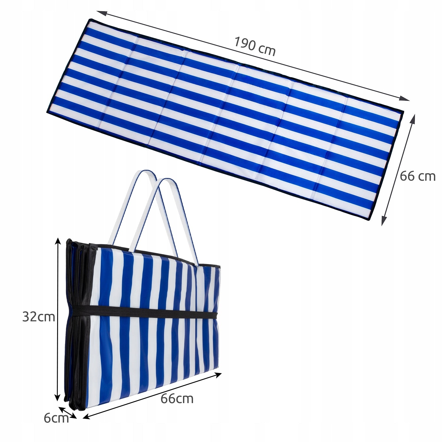 Beach Mat Folding for Stone Beaches Thick Large Beach Lounger 190cm Manufacturer code 23137