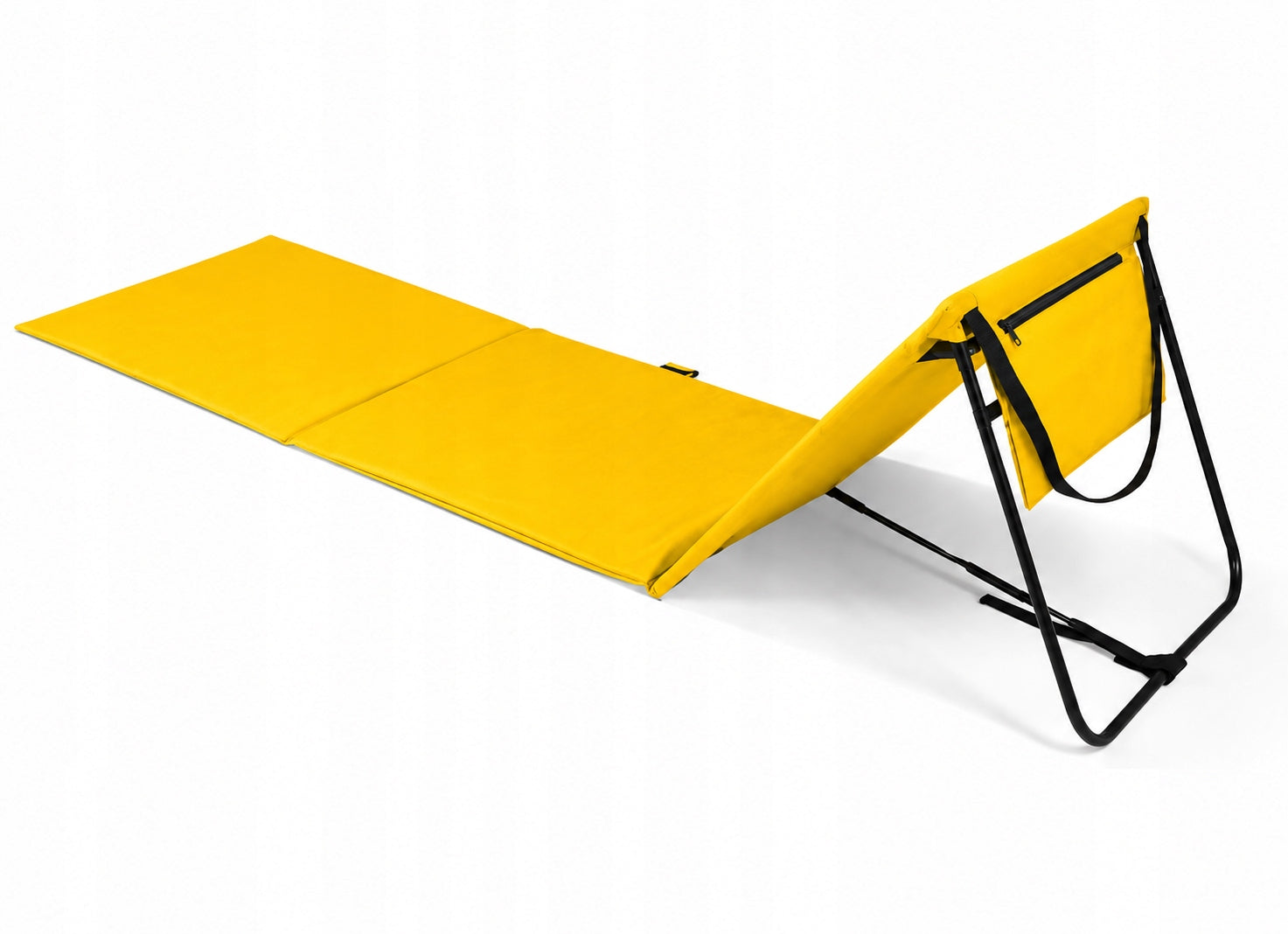 Beach Mat with Backrest Folding Beach Lounger Hiking Pocket Yellow Manufacturer code 8053732028325