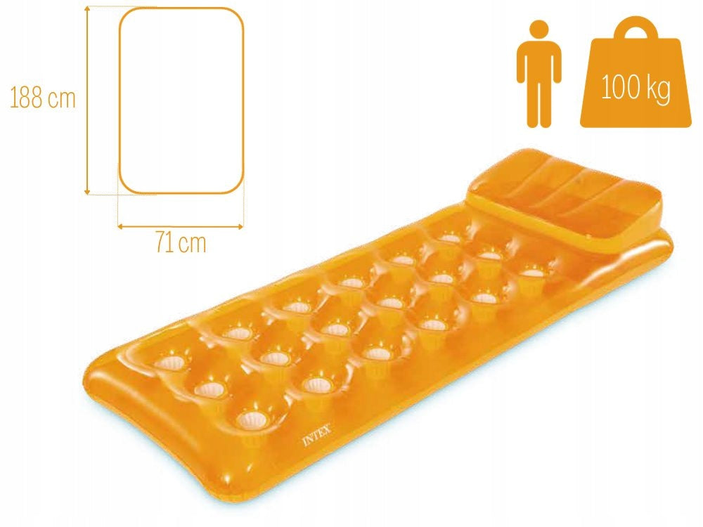 Beach Mattress for Swimming Inflatable Orange Intex 58890 MODEL 2025 Color red