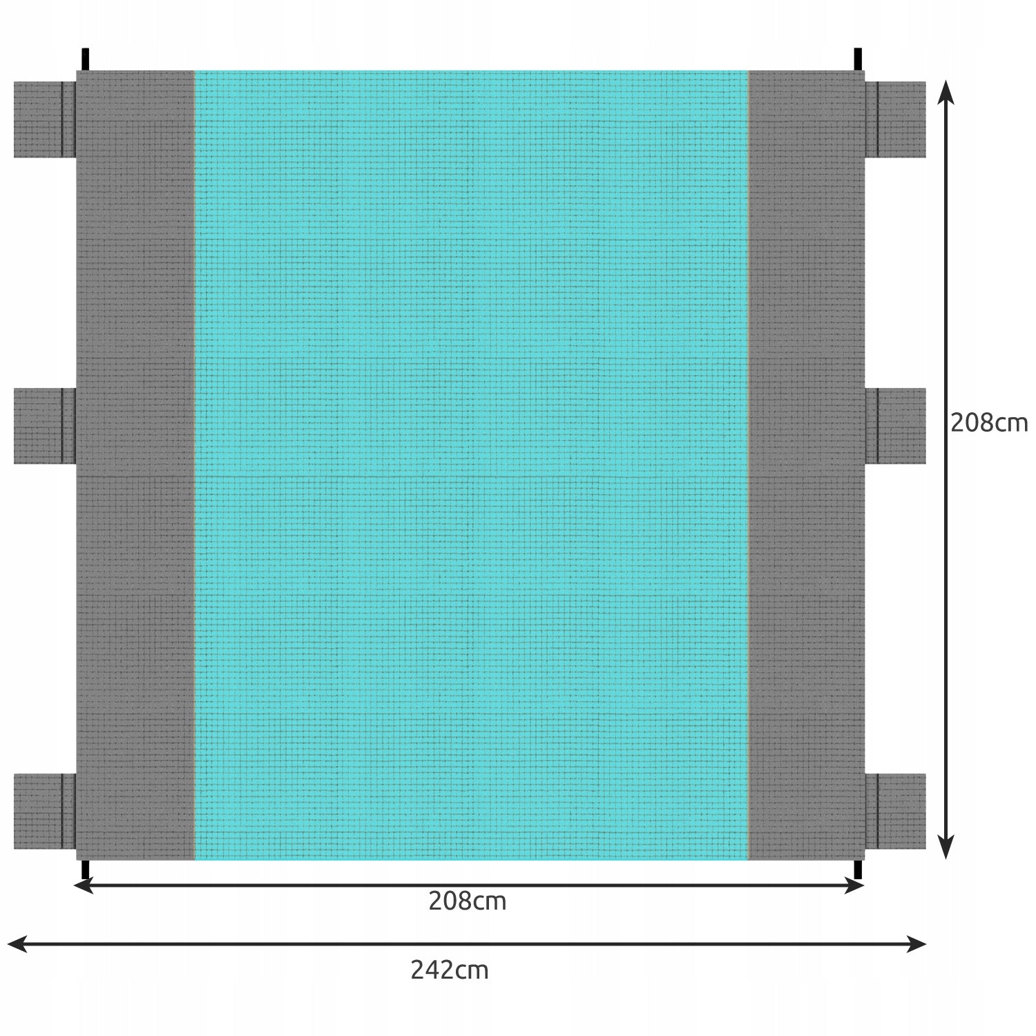 Beach Picnic Blanket TRIZAND Beach Mat Ultra-light Waterproof 242x208cm EAN (GTIN) 5904576552640