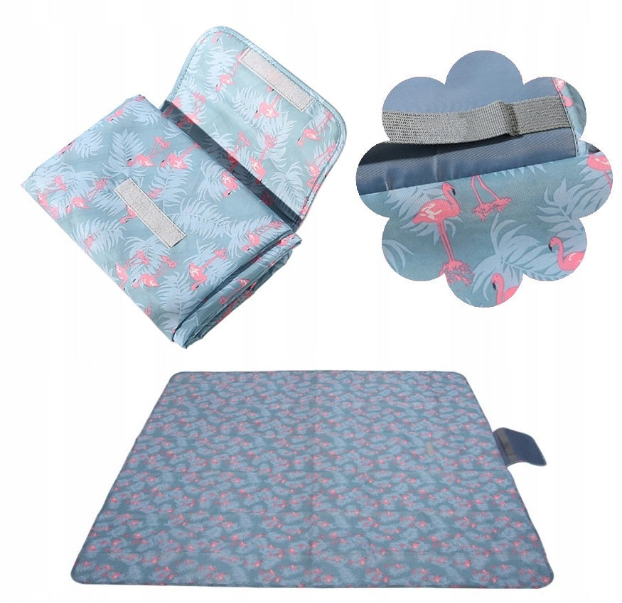Beach Picnic Blanket Waterproof Handy Mat Color blue