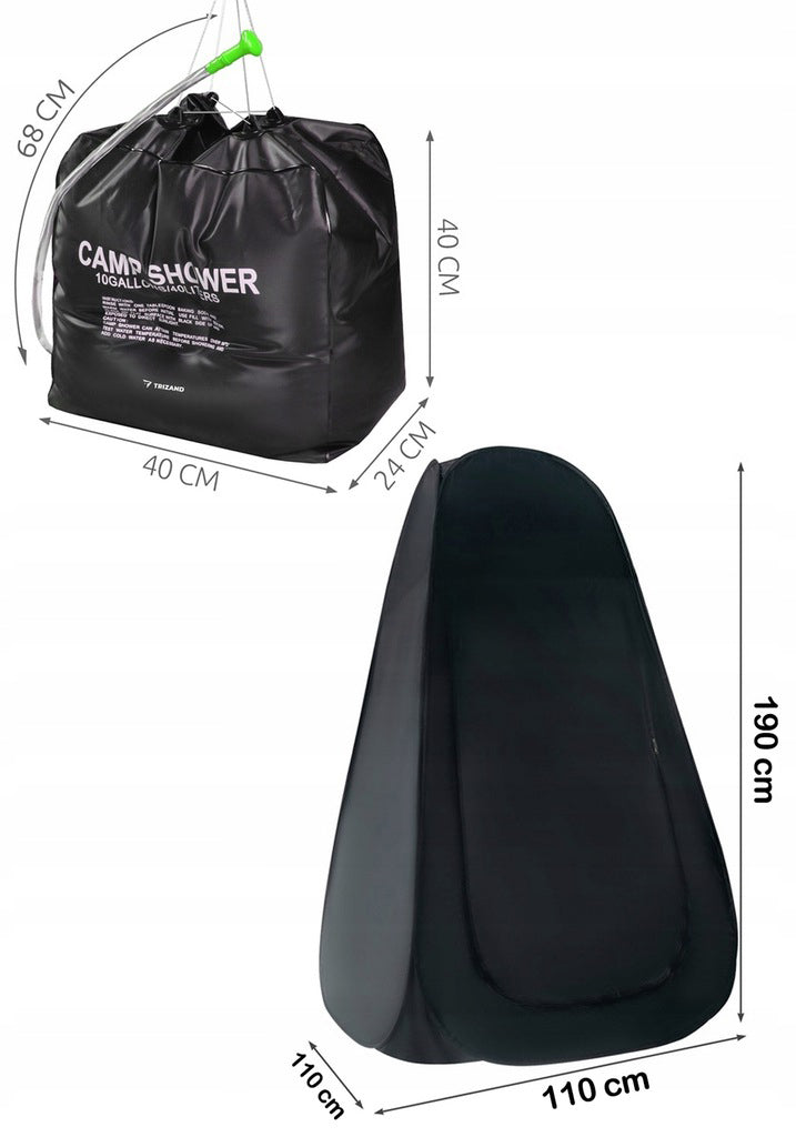 Beach Tent Changing Room Toilet + Shower Portable Solar 40L Manufacturer code K59P