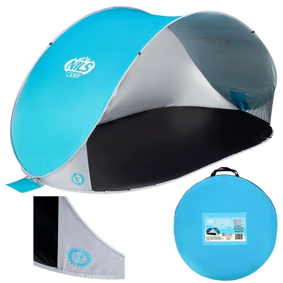 Beach Tent Self-Assembly Garden Tourist Screen For Beach NILS Color blue