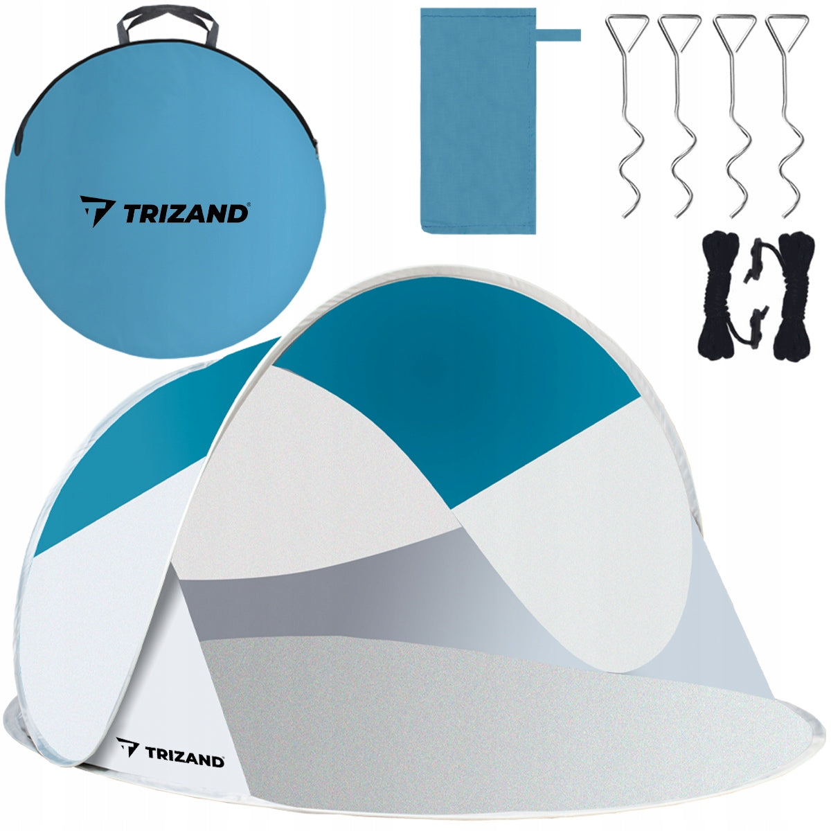Beach Tent Self-Assembly Large Beach Screen Pool Garden XXL