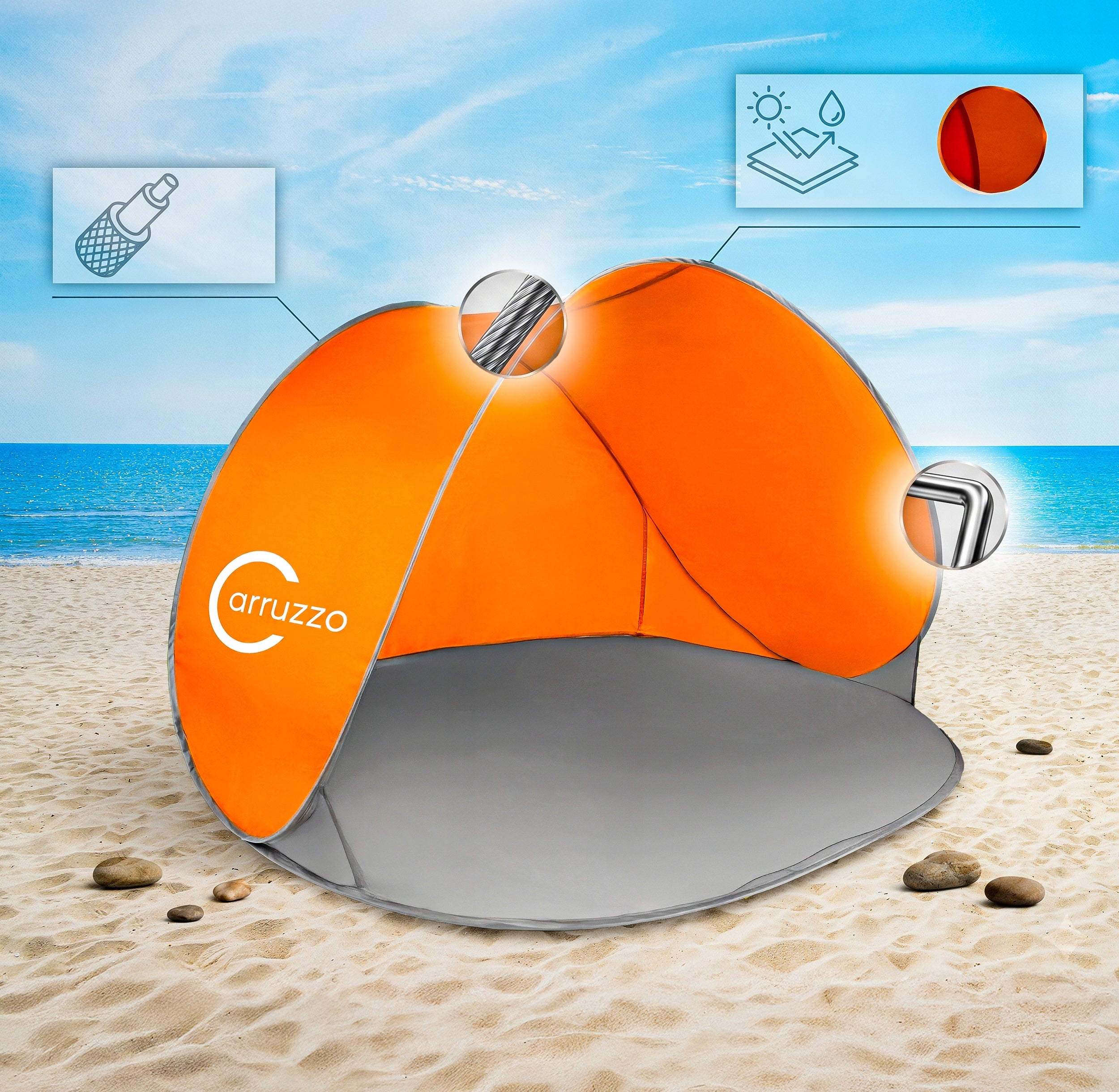 Beach Tent Self-folding Screen Carruzzo Automat Mat Terrace 140 cm Manufacturer code 5904100200580