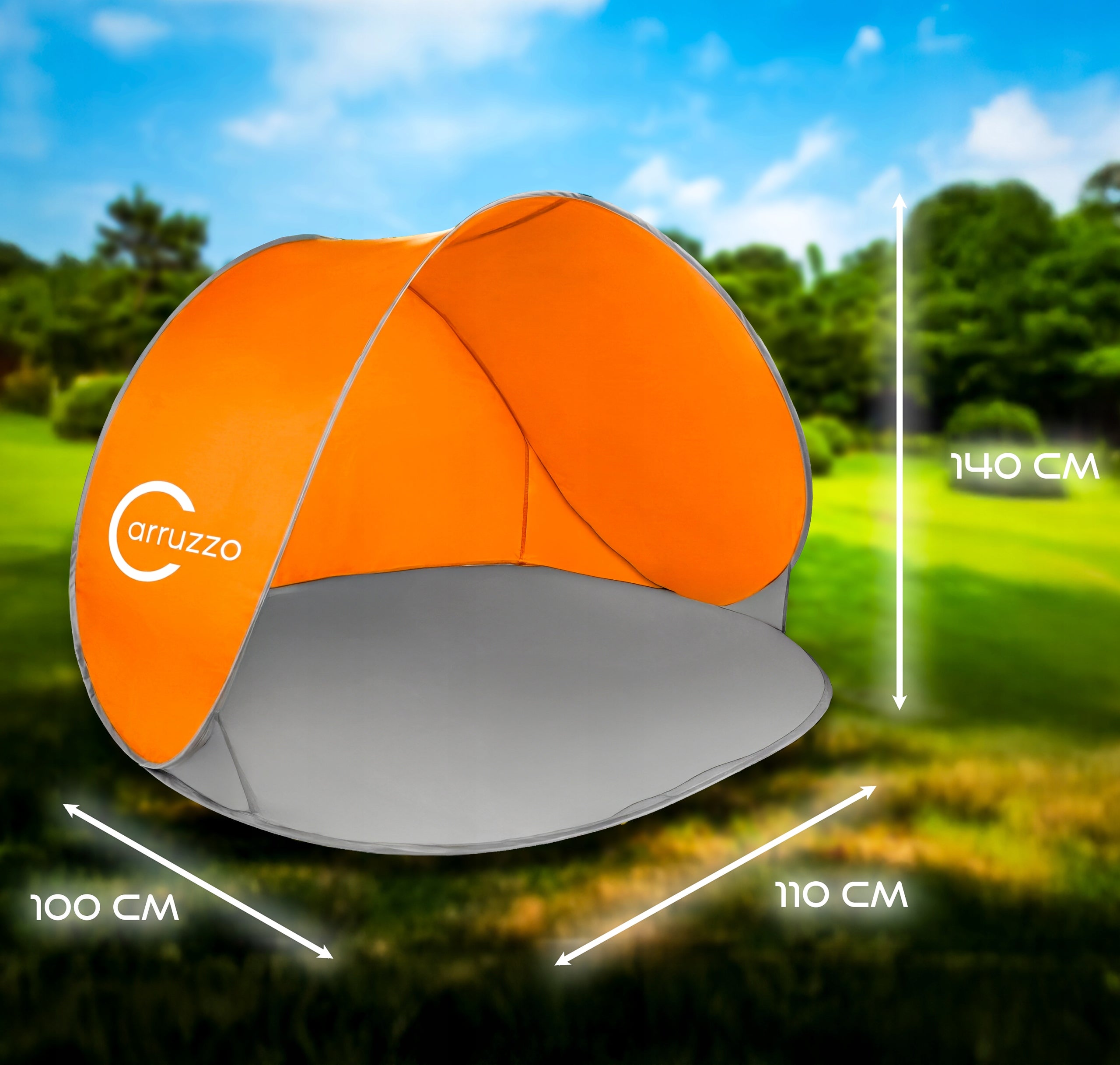 Beach Tent Self-folding Screen Carruzzo Automat Mat Terrace 140 cm Packaging status original