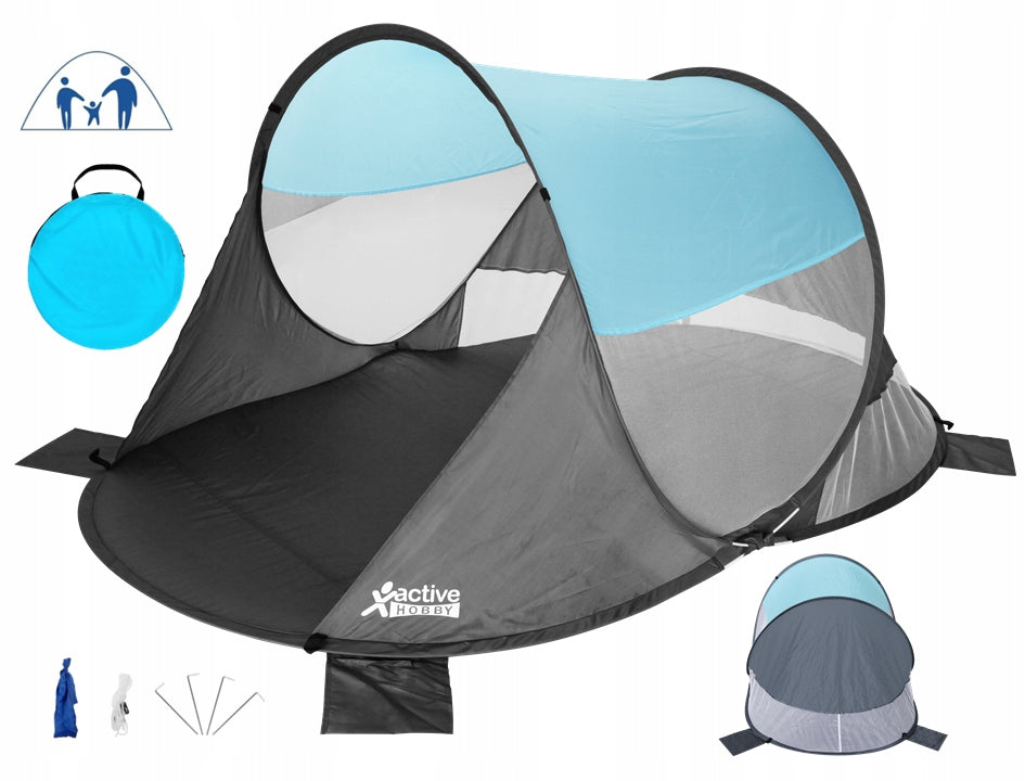 Beach Tent Self-folding Screen Large XL for Beach Garden 200x120 cm