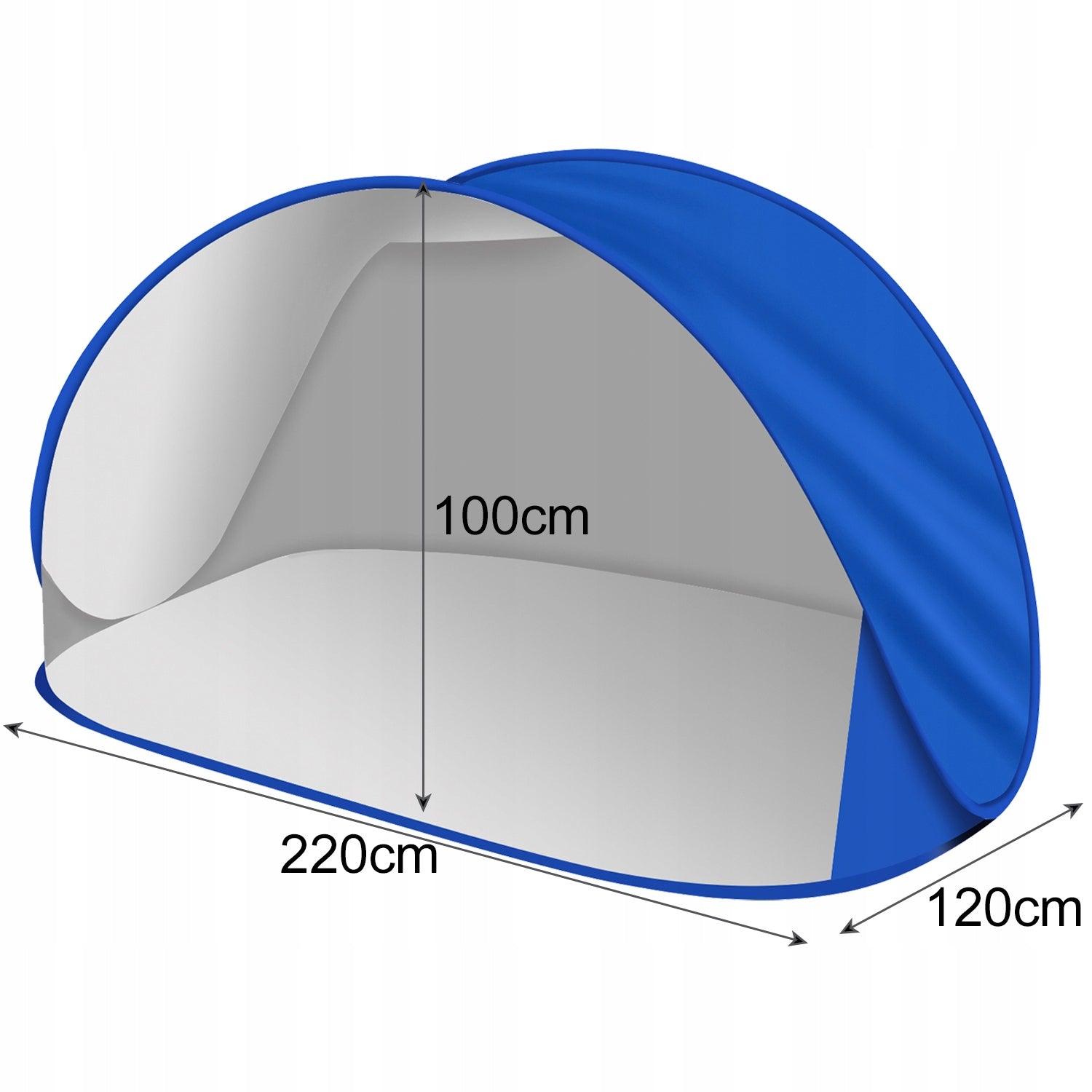 Beach Tent Self-folding Screen for Beach Protective Garden 220x120 EAN (GTIN) 5900779951594