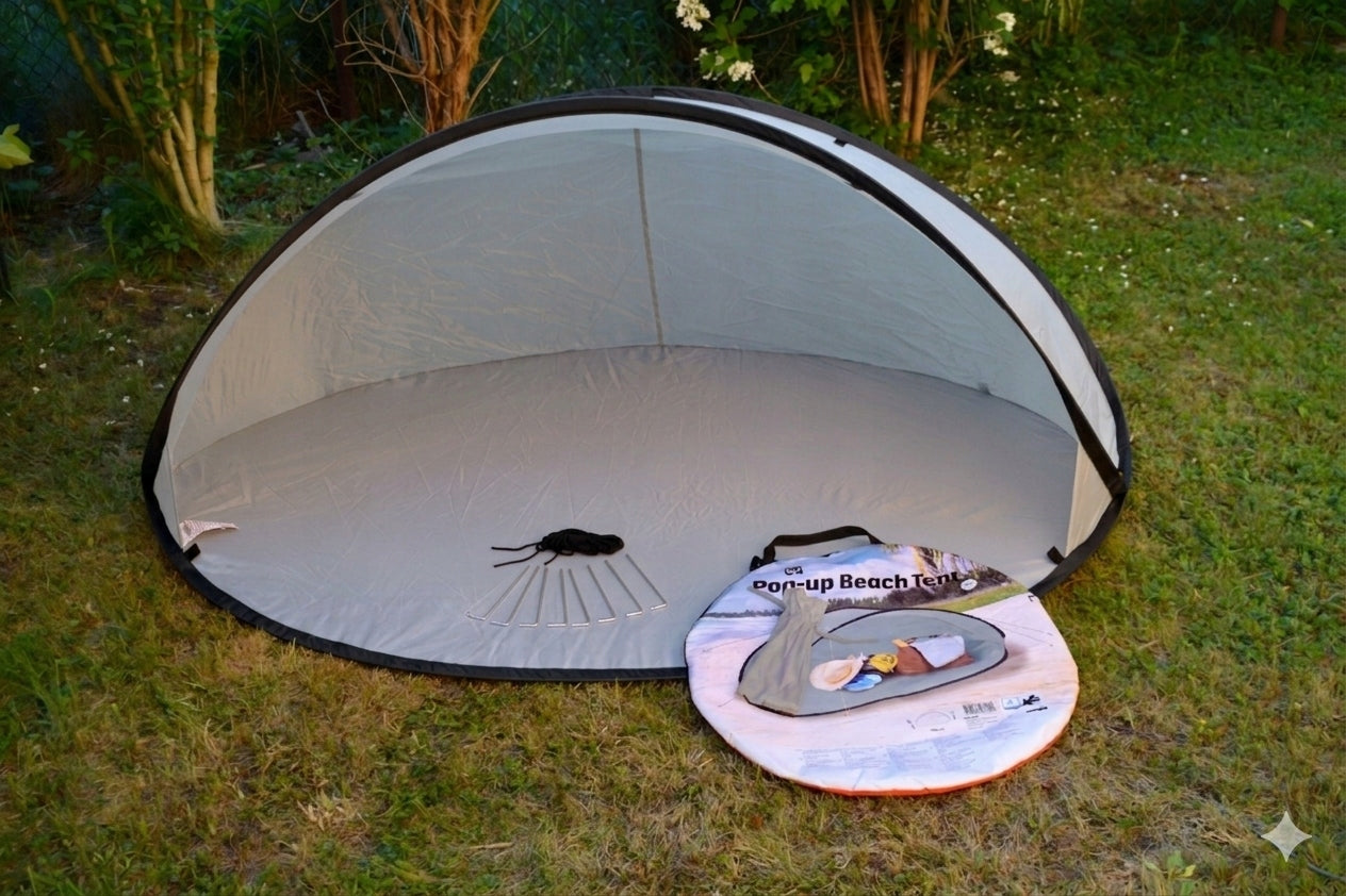 Beach Tent Self-folding UV SCREEN 30+ 180 x 125 x 83 cm GREY Manufacturer code P0036