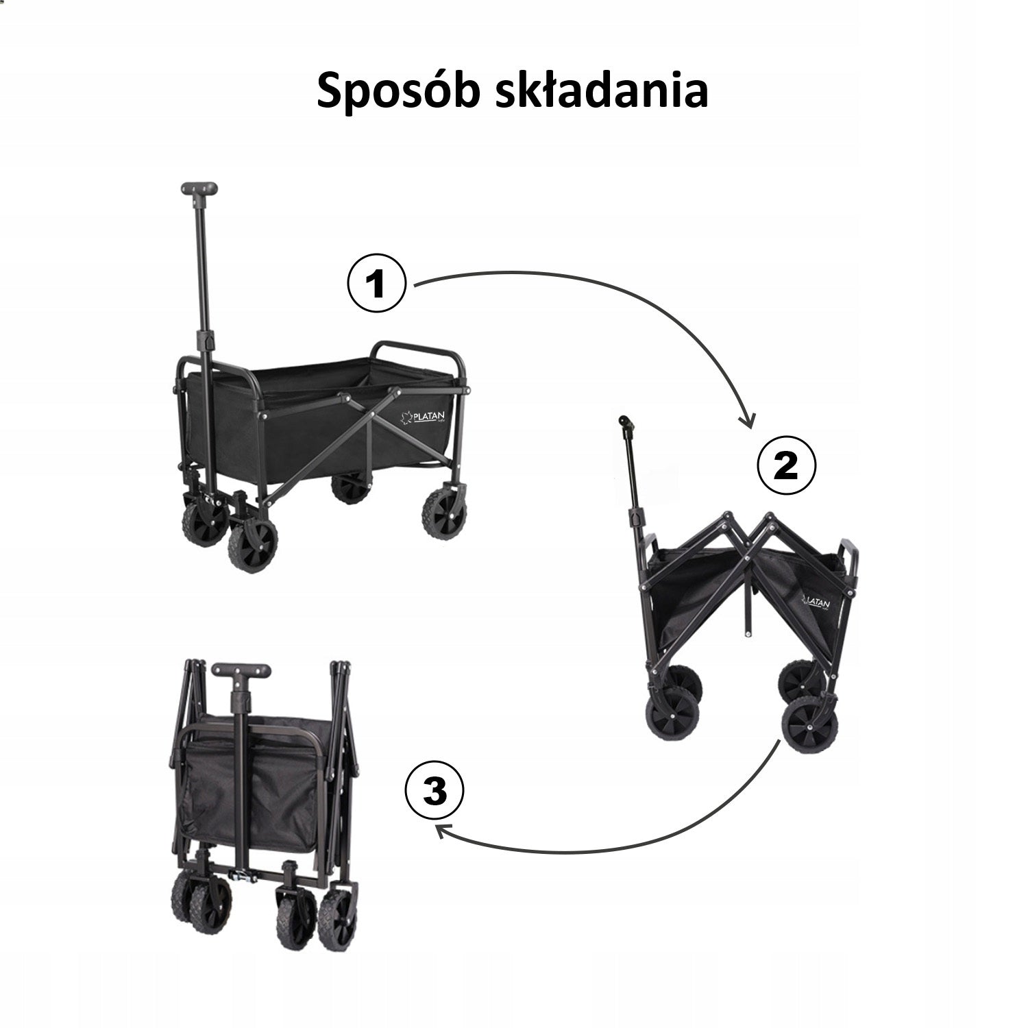 Beach Tourist Trolley 60L Transportation for Camping Garden Trailer HIT Manufacturer code WOZ-SKL-PLAZ-60