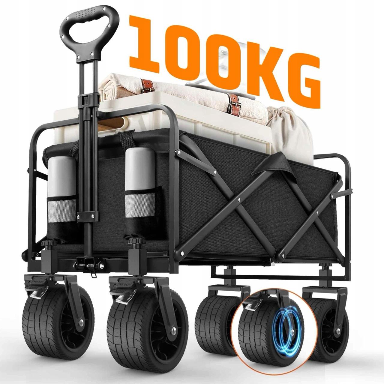 Beach Transport Fishing Trolley 120L 100KG XXL Wheels For Fish + FREEBIE Brand no brand