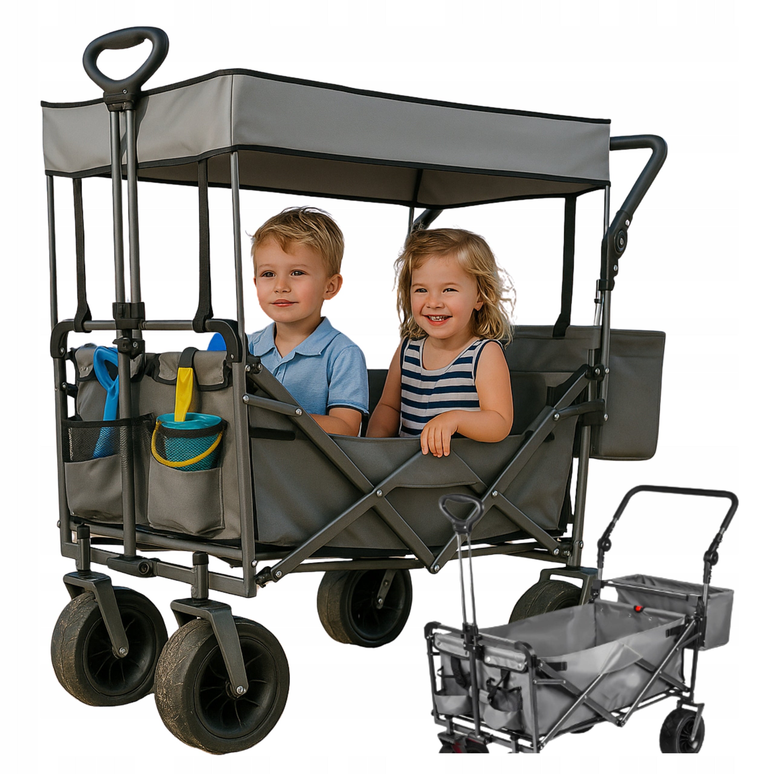 Beach Trolley Folding Hiking Garden Transport with Wheel Baseball XL