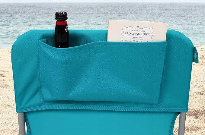 Beach chair adjustable camping turquoise pockets 136 kg Manufacturer code B0CQ1TTBHH