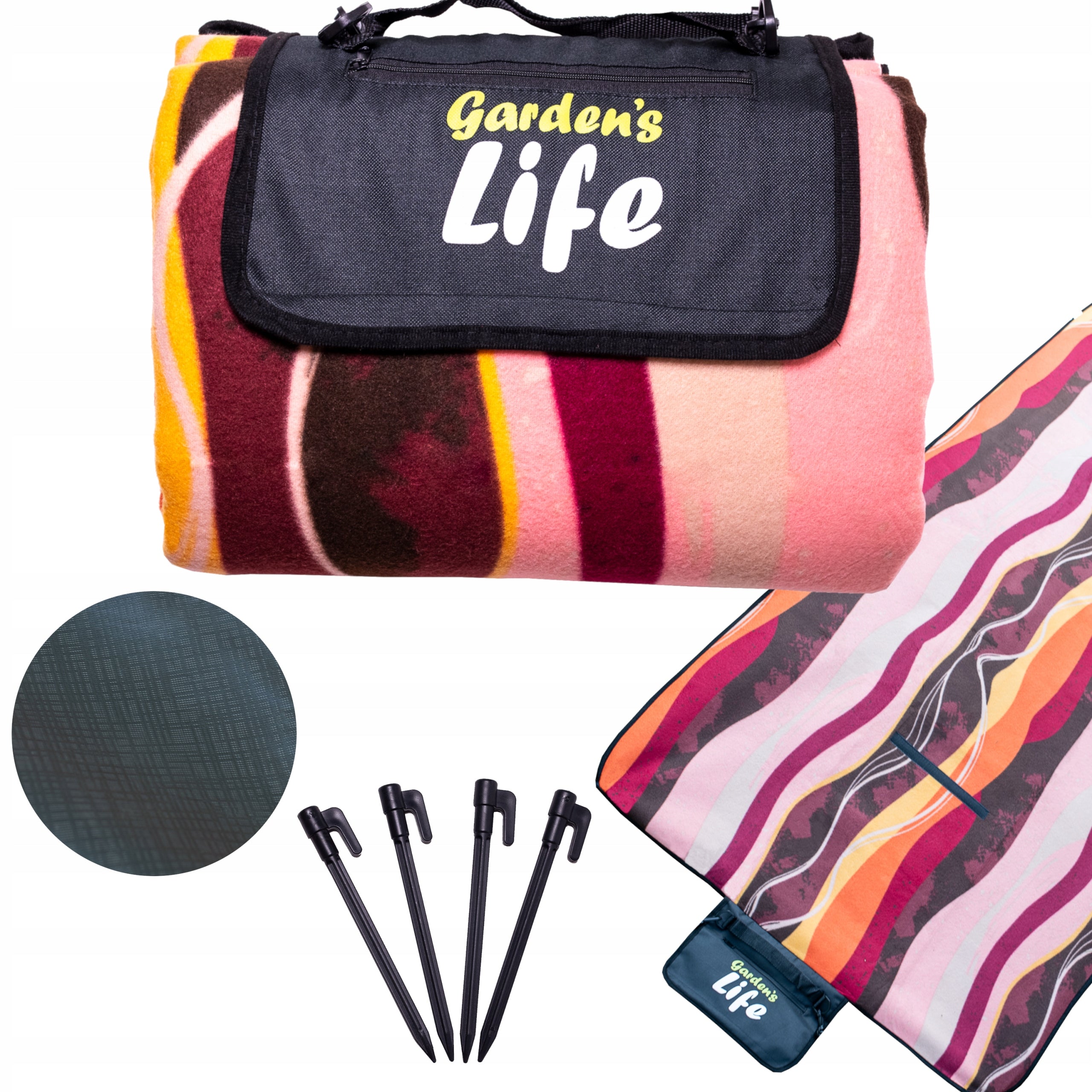 Beach picnic blanket 200x200 richest version mat insulation PREMIUM