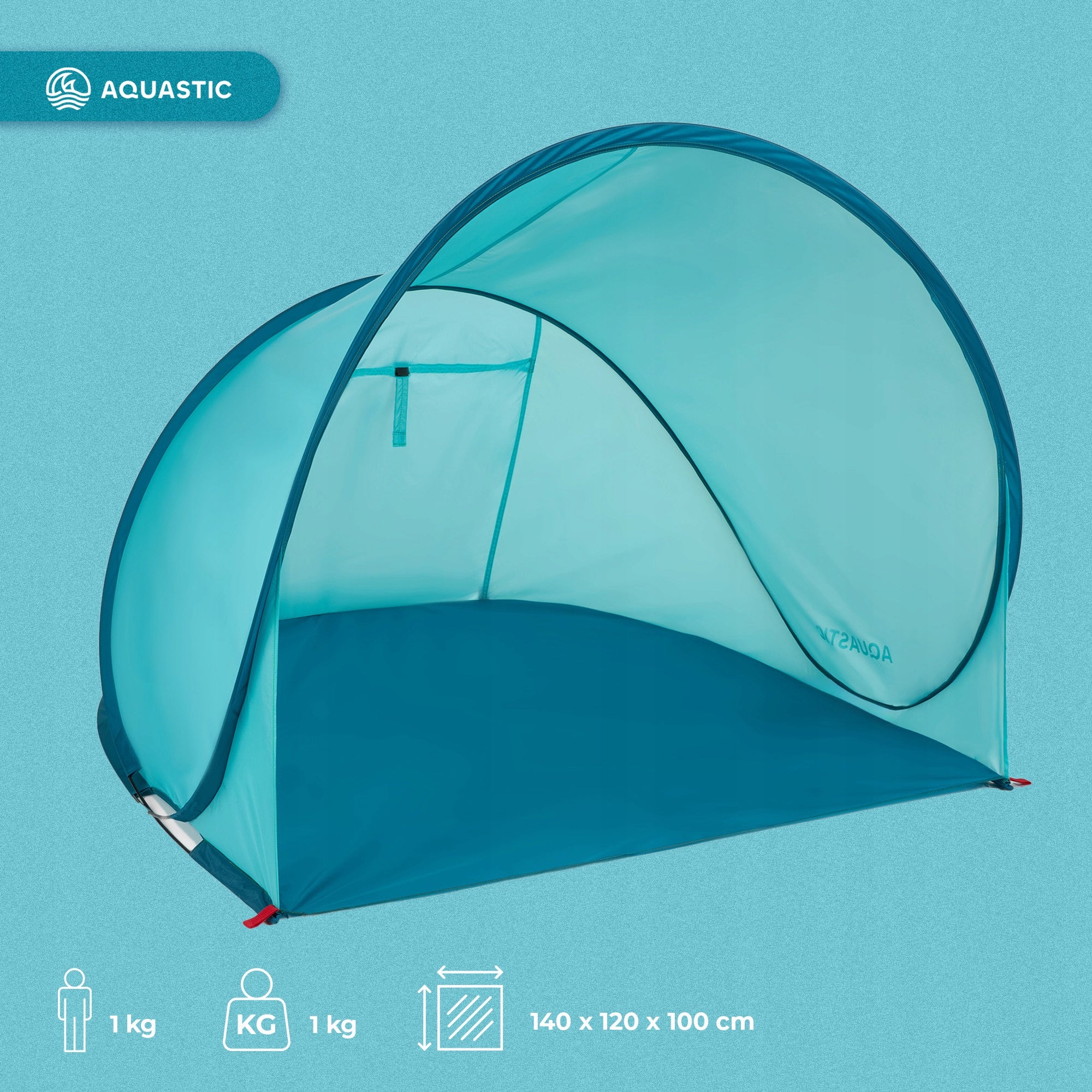 Beach tent AQUASTIC Qsand blue OS UPF 50+ UV PROTECTION Manufacturer code AQS-B5B004-BL