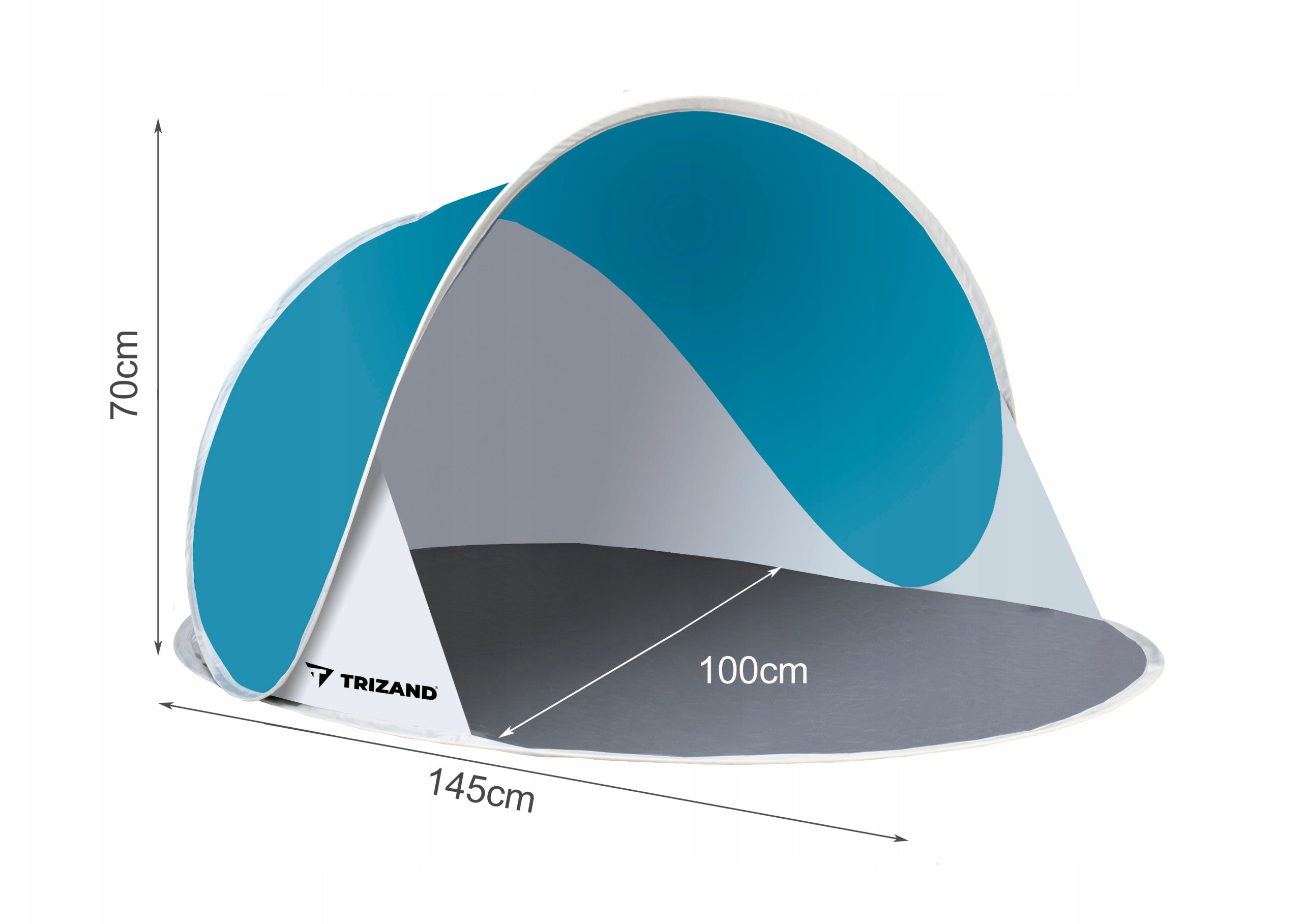 Beach tent Trizand self-folding with cover 145x100 cm Brand Trizand