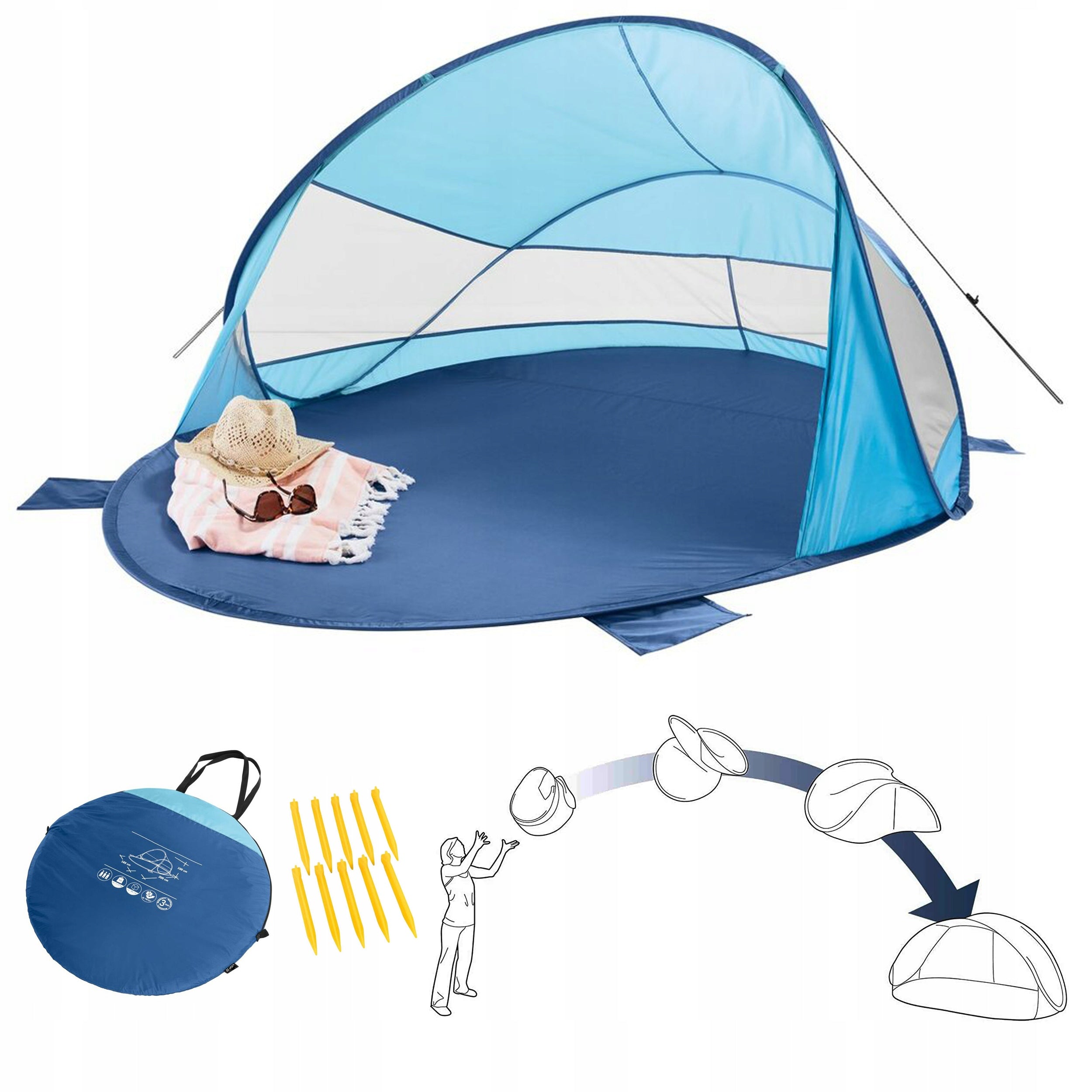 Beach tent beach self-folding screen 160cm