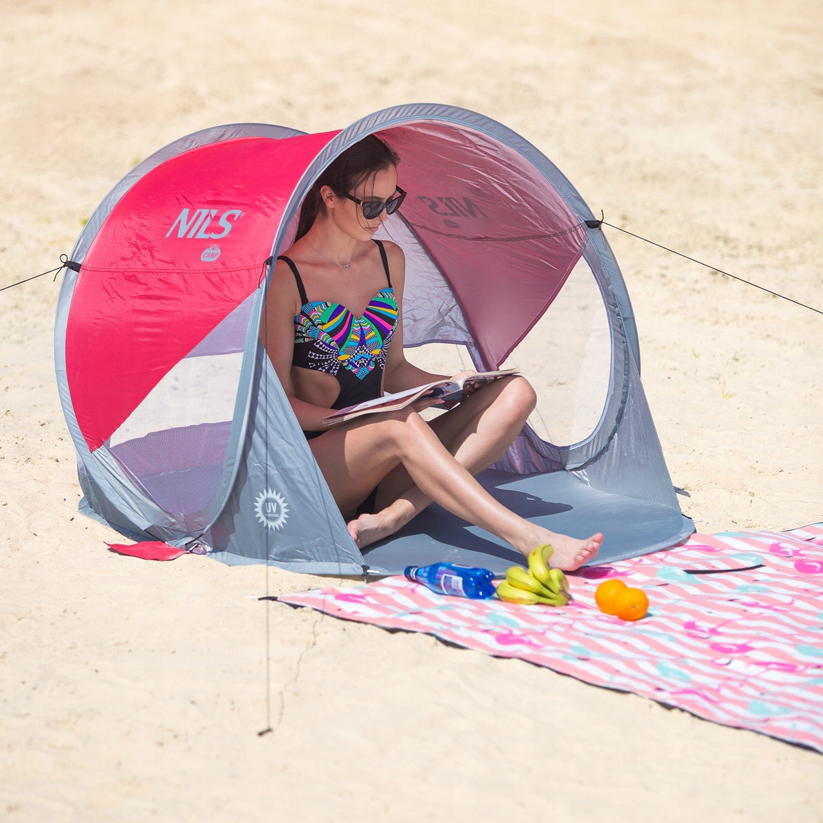 Beach tent self-folding screen for beach, garden UV protection Brand Nils
