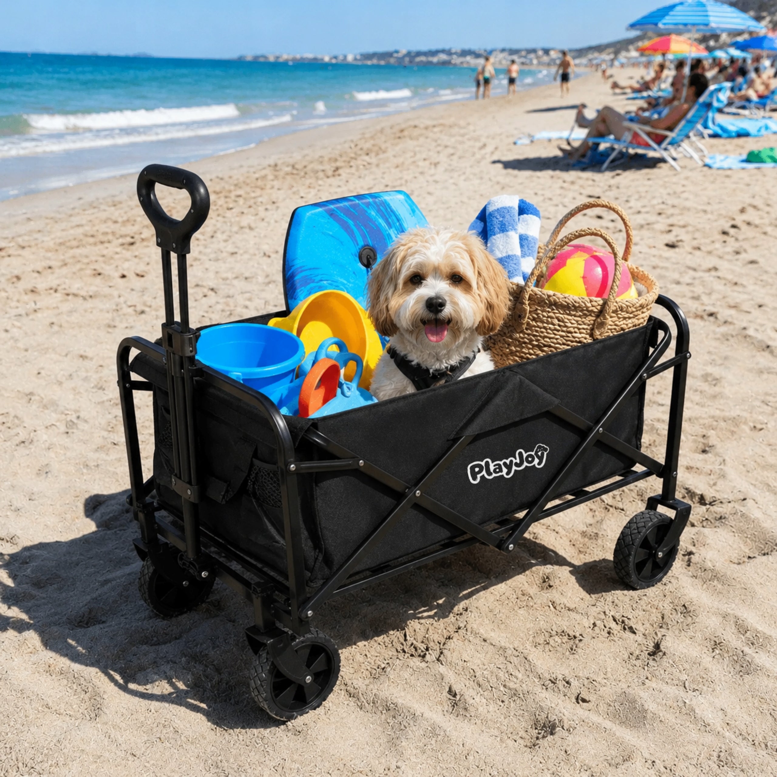 Beach trolley folding tourist transport for children to the beach shopping Packaging status original