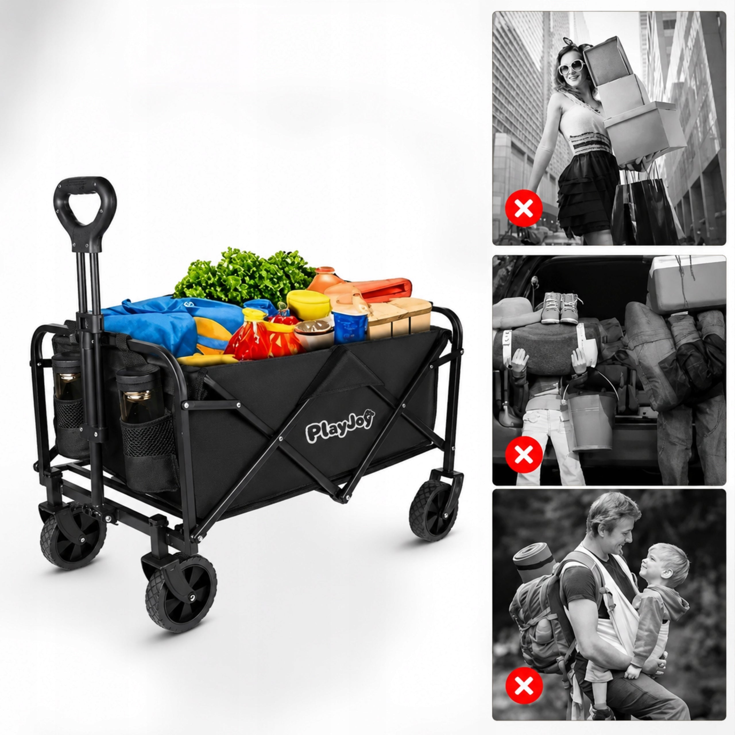 Beach trolley folding tourist transport for children to the beach shopping Wheels number 4