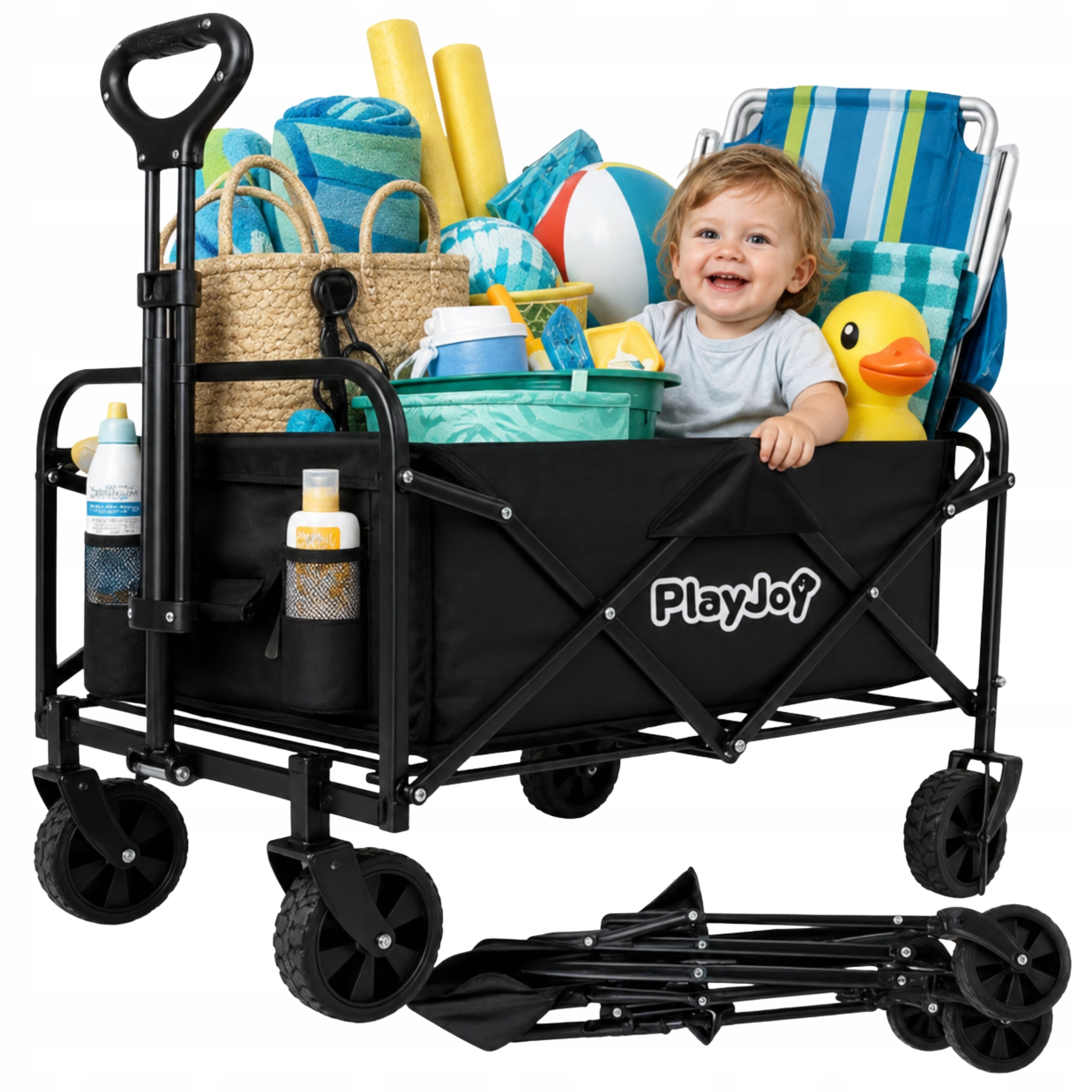 Beach trolley folding tourist transport for children to the beach shopping