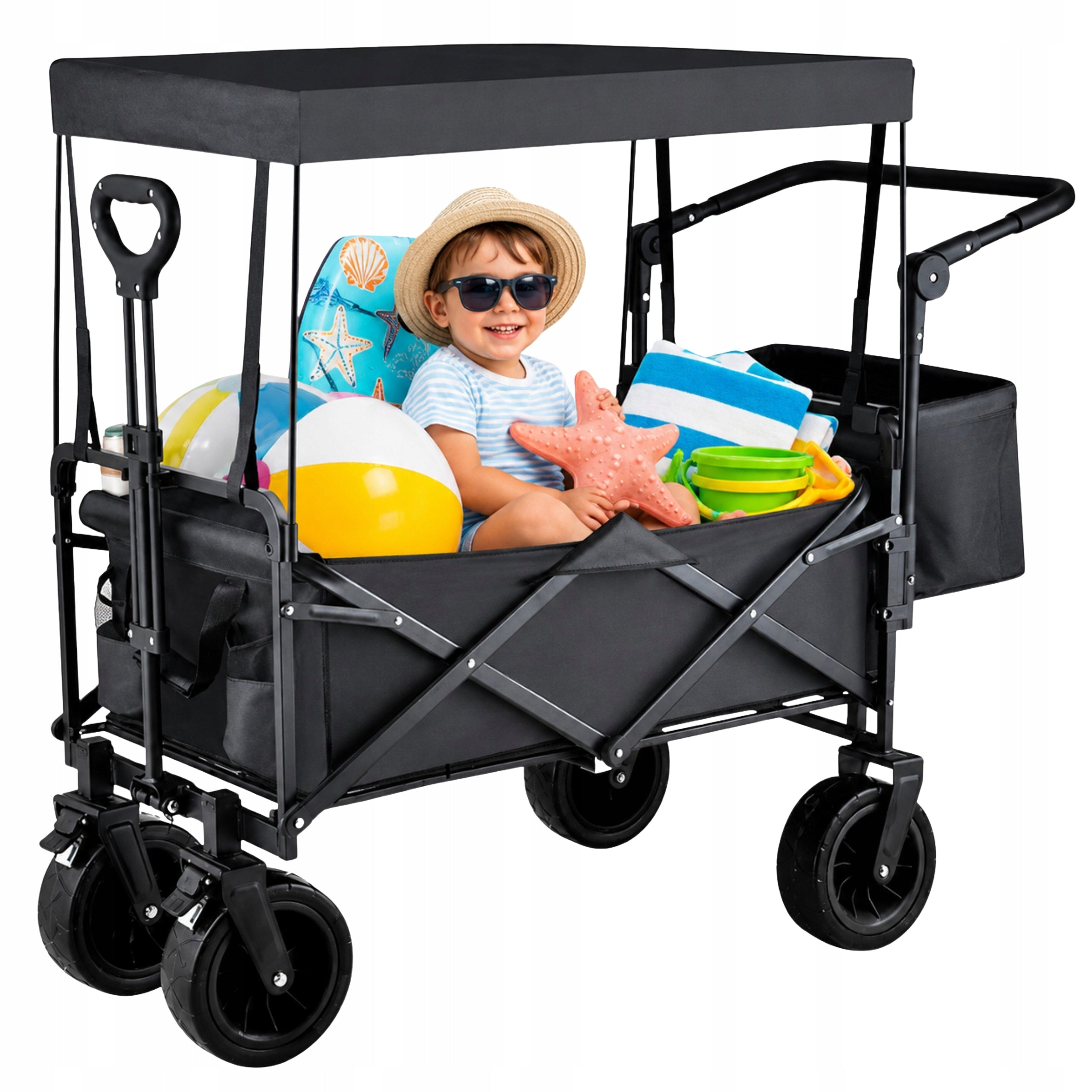 Beach trolley folding tourist transport for children to the beach shopping
