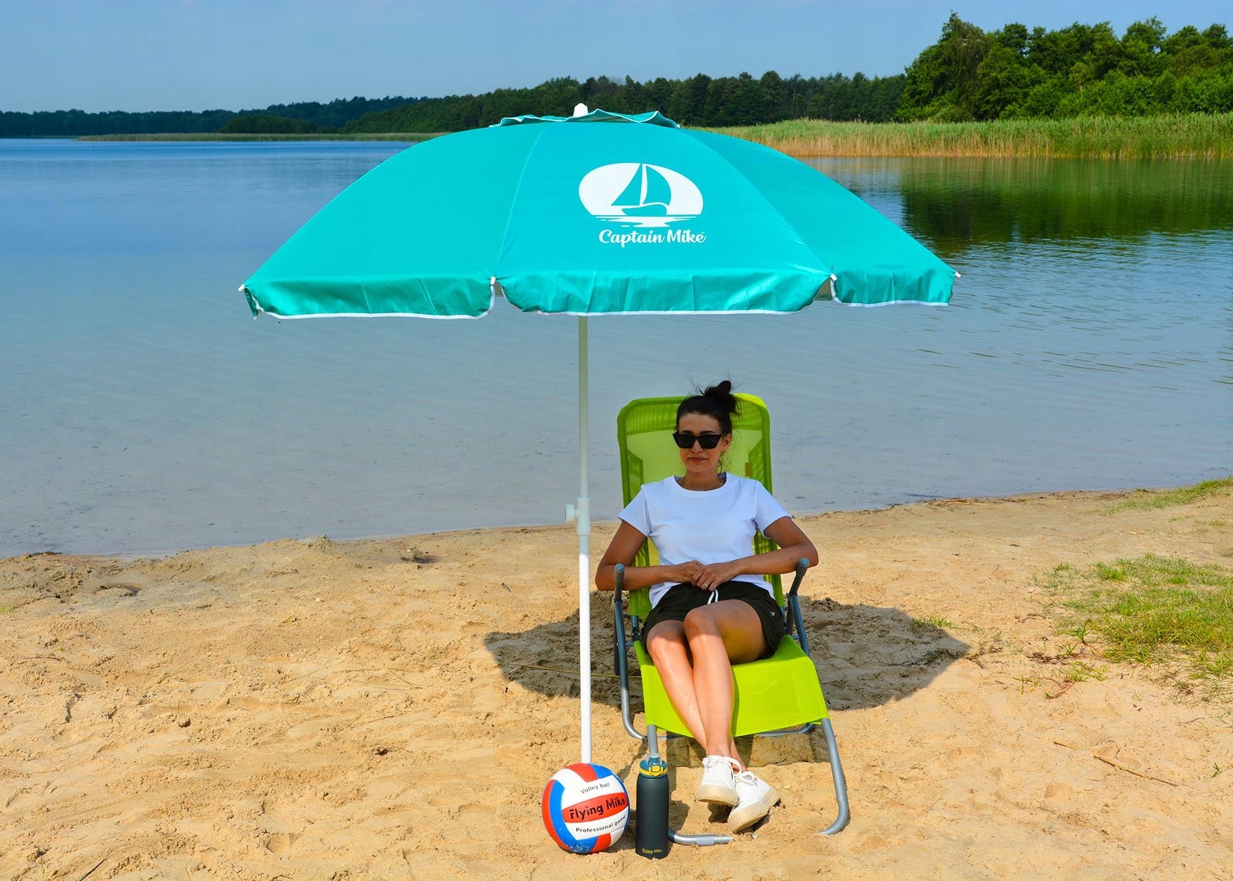Beach umbrella with ventilation cover UV filter UPF50+ DURABLE 180 cm Manufacturer code 060301007