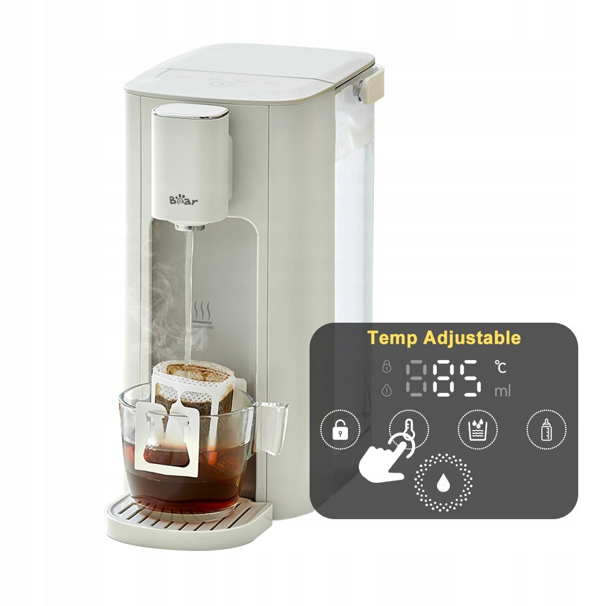 Bear 3 Liter Hot Water Dispenser, 6 Temperature Settings 2050W