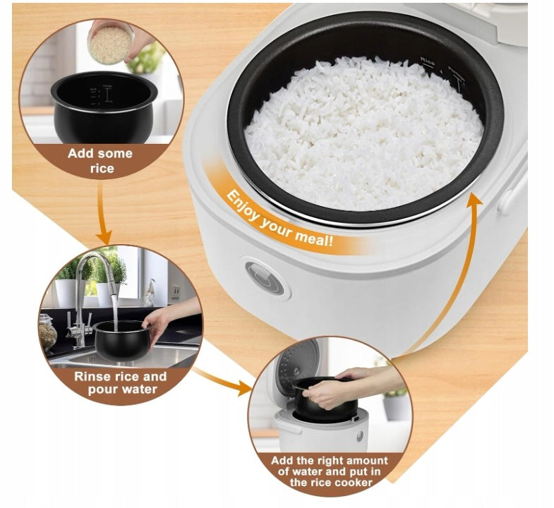 Bear Small Multifunctional Rice Cooker with Steamer 2L 4 Glasses Brand Bear