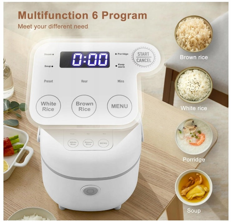 Bear Small Multifunctional Rice Cooker with Steamer 2L 4 Glasses Manufacturer code 5903181837005