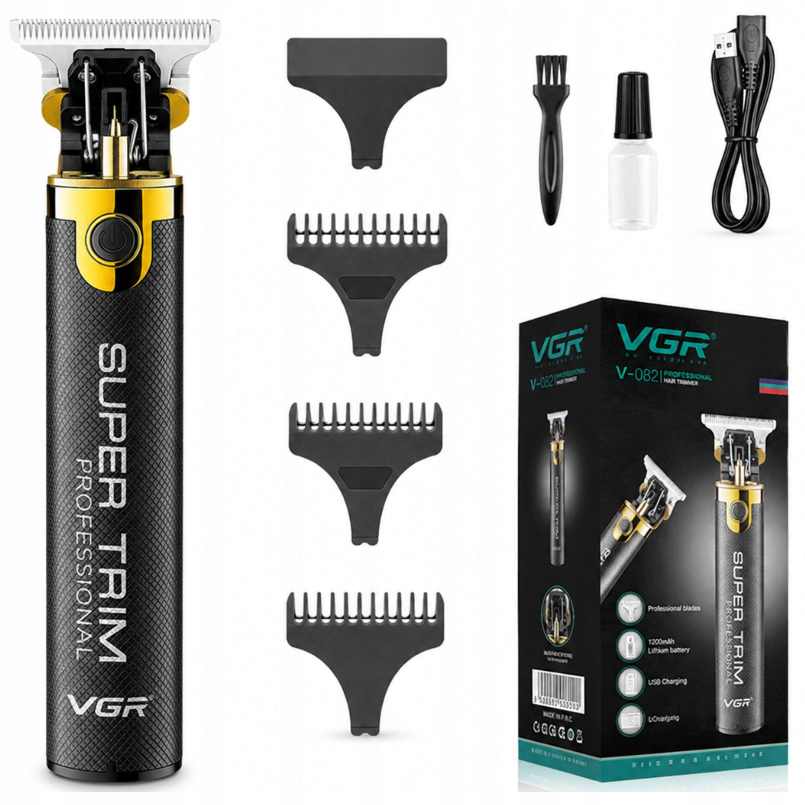 Beard Trimmer VGR V-082 T-Blade Contour Hair Clipper Fade USB 300m