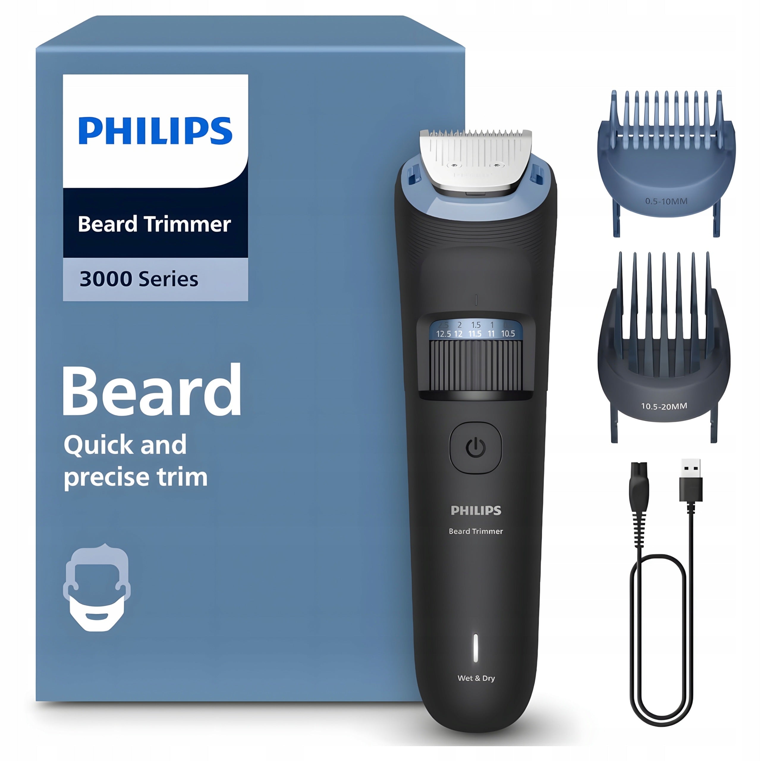 Beard trimmer Philips BT3660/15 Series 3000 40 settings 80 min