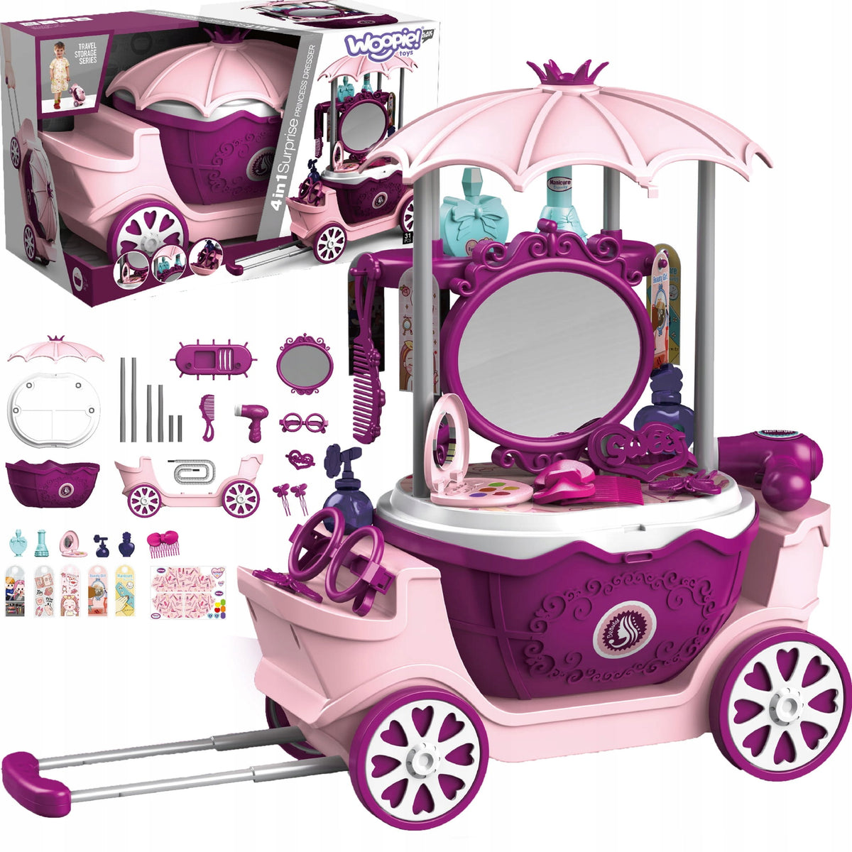 Beauty Salon Beauty 4in1Toilet on Wheels Stroller Slide 31 el.