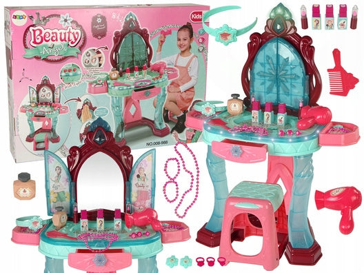 Beauty Set Dressing Table with Mirror Light Sound