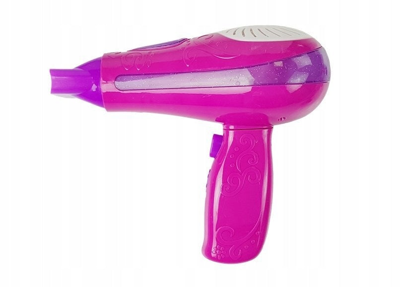 Beauty Set with Accessories Dryer Straightener Pink Brand LEAN Toys