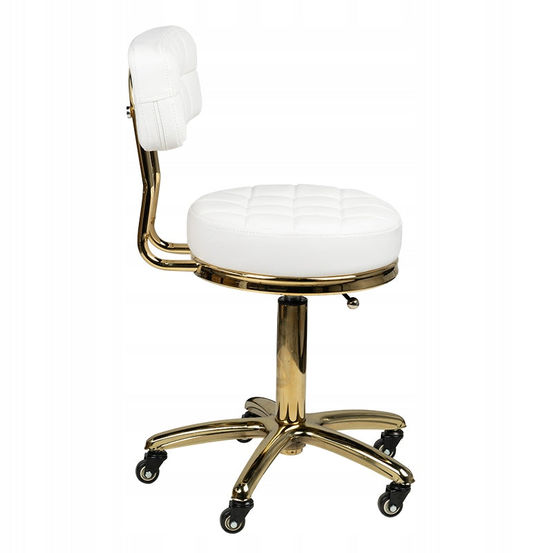 Beauty Stool Gold AM-961 white Model AM-961