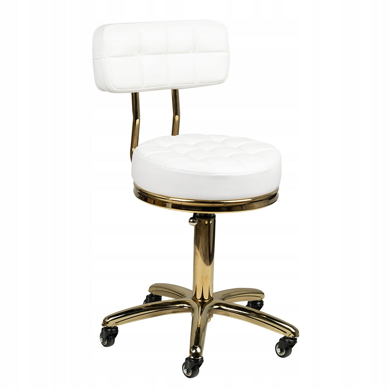 Beauty Stool Gold AM-961 white