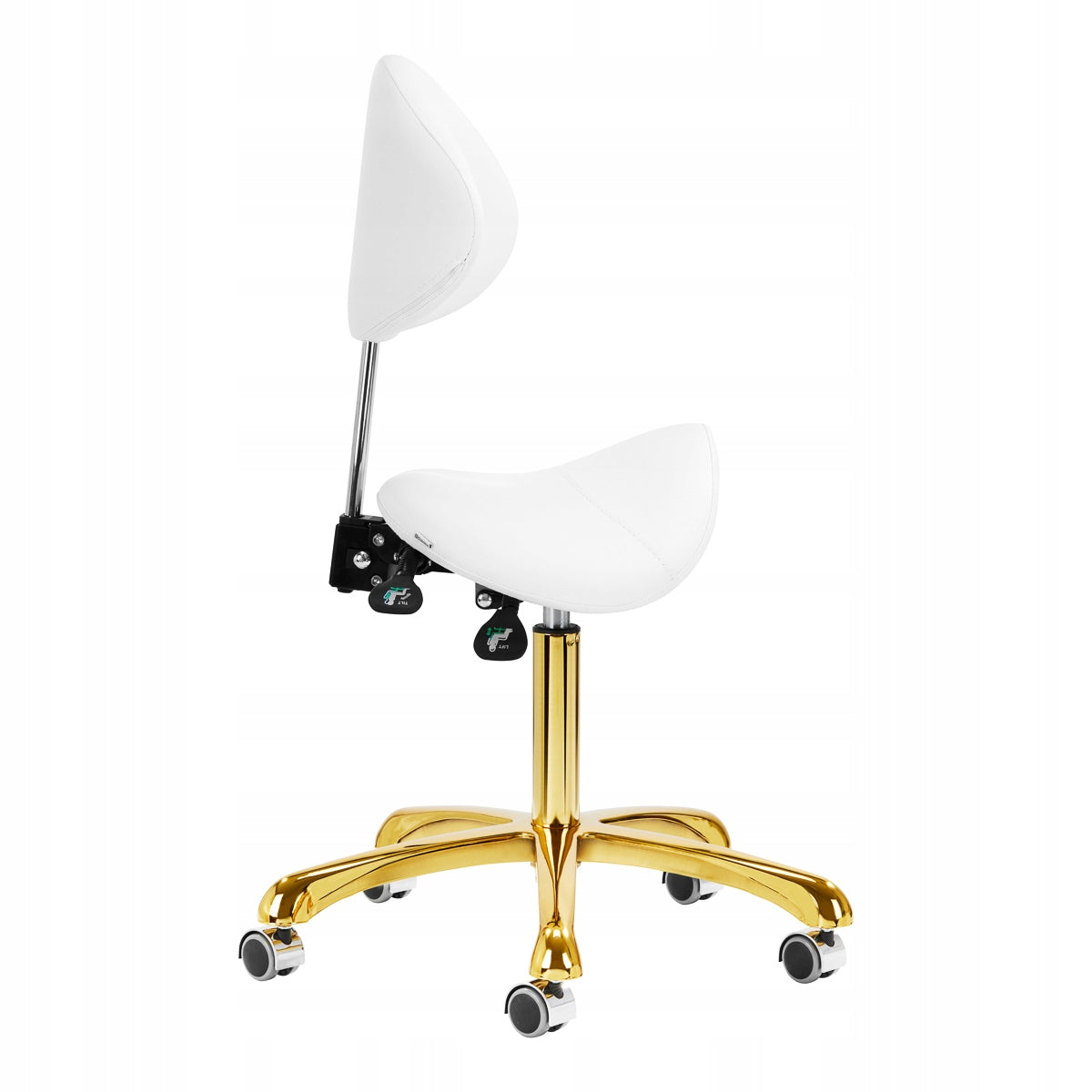 Beauty stool 1004 Giovanni gold white