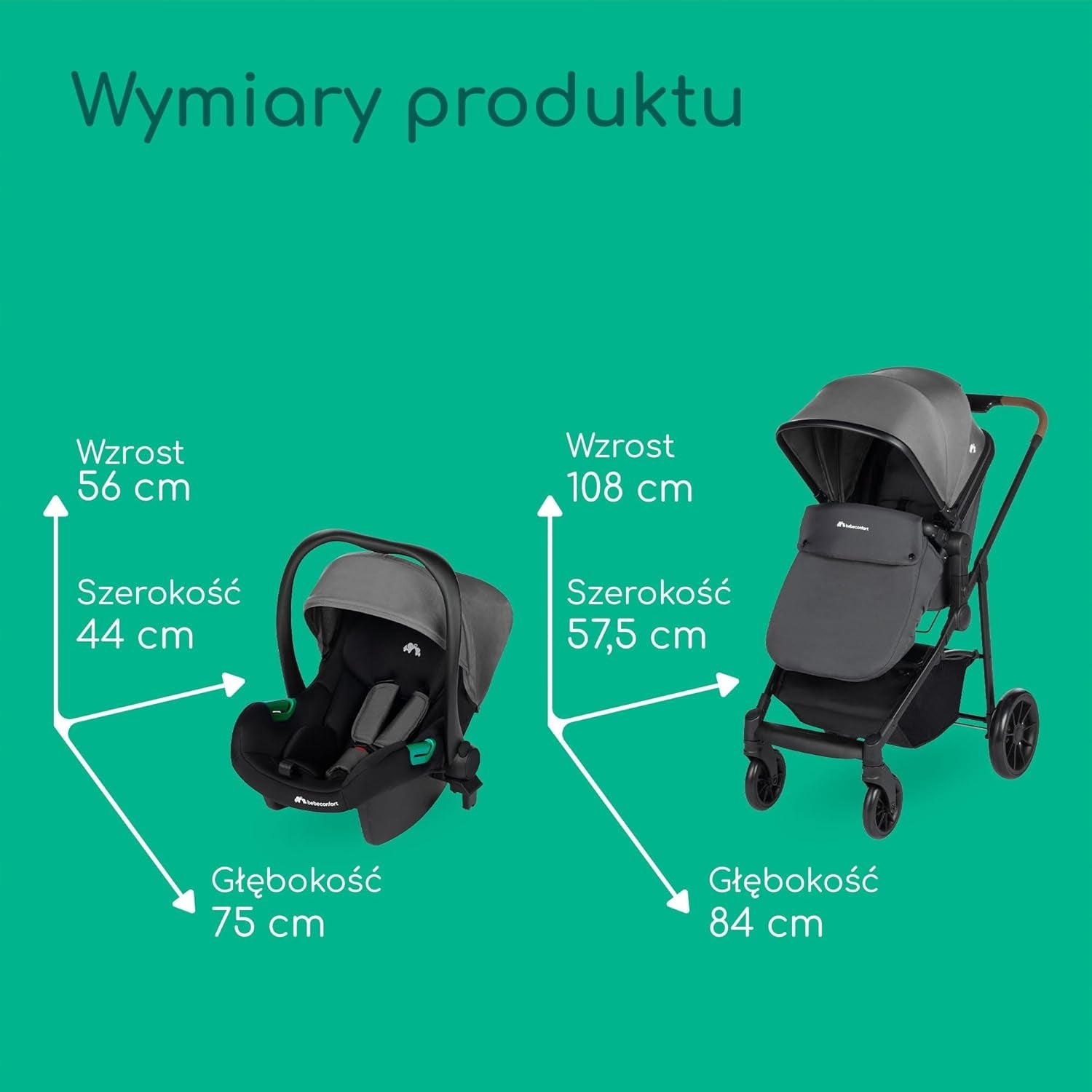 Bebeconfort Haze Trio multifunctional stroller 3 in 1 04 years up to 22 kg Model HAZE TRIO
