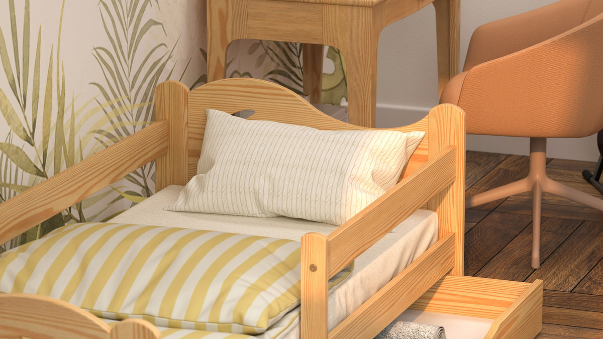 Bed BEAR TREE 80*160/FRAME - PINE Packaging status original