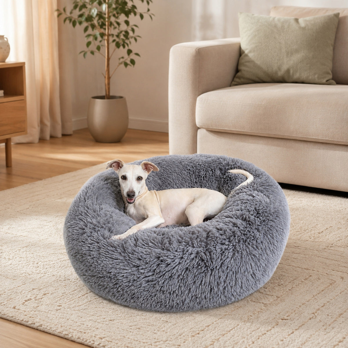 Bed Cloud for Dog and Cat Shaggy 80 Removable Cover Grey Packaging status original
