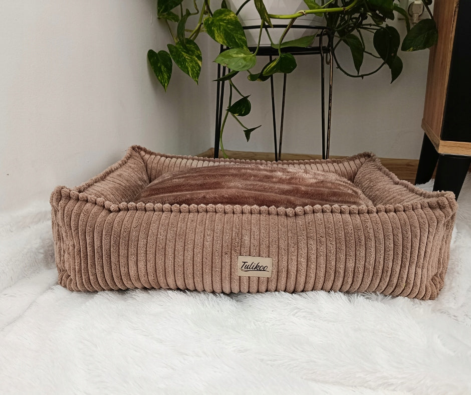 Bed Couch for Small Dog S Corduroy Durable Soft Cappuccino Manufacturer code SerenoS.Capp
