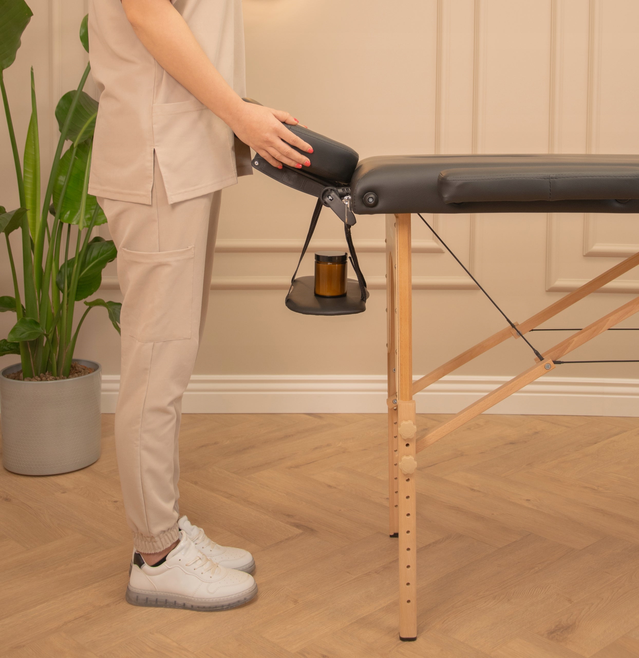 Bed Massage Table Wooden 2 Segment Folding Portable Cover EAN (GTIN) 5905123290671