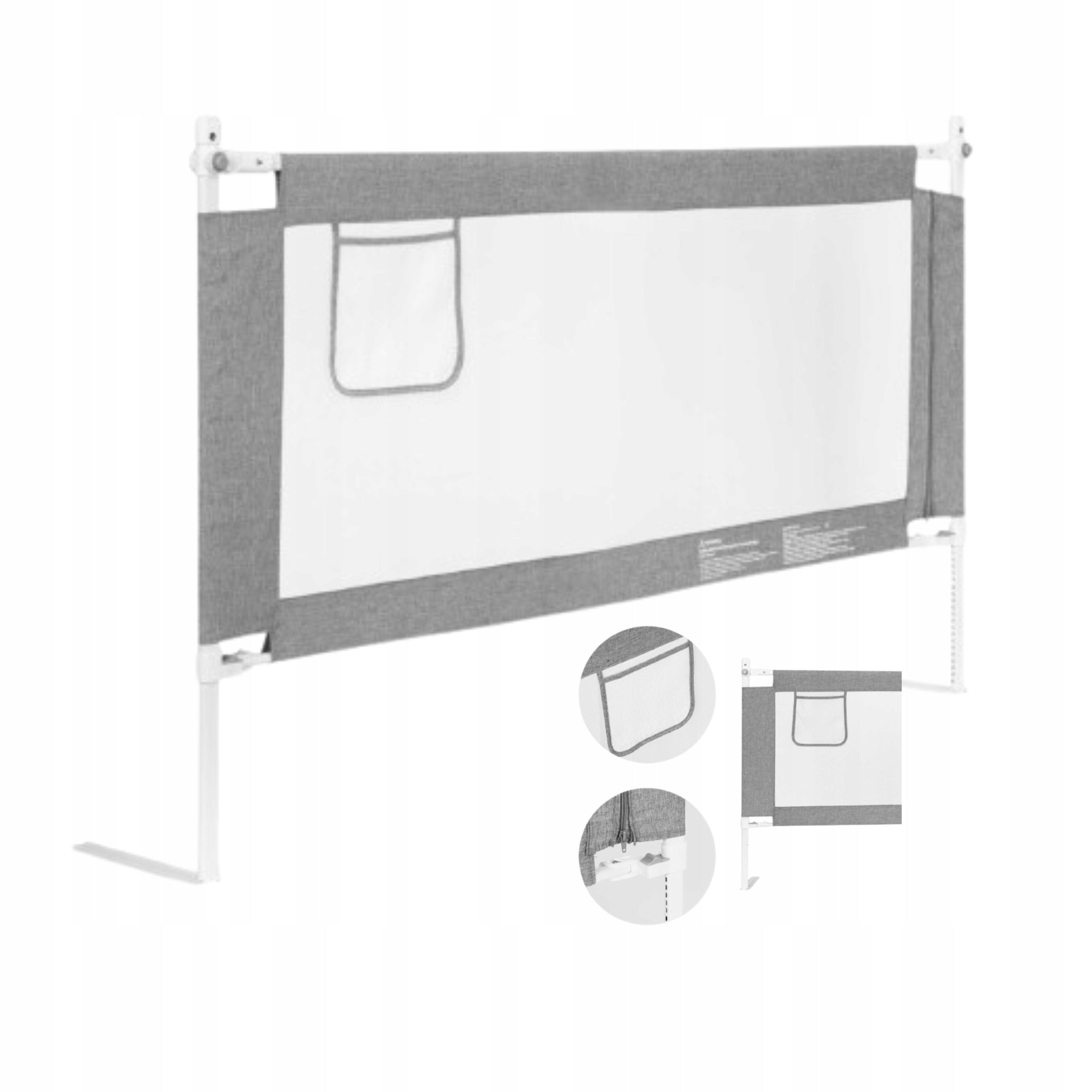 Bed Protective Barrier 150 cm Child Protection Cover Lock