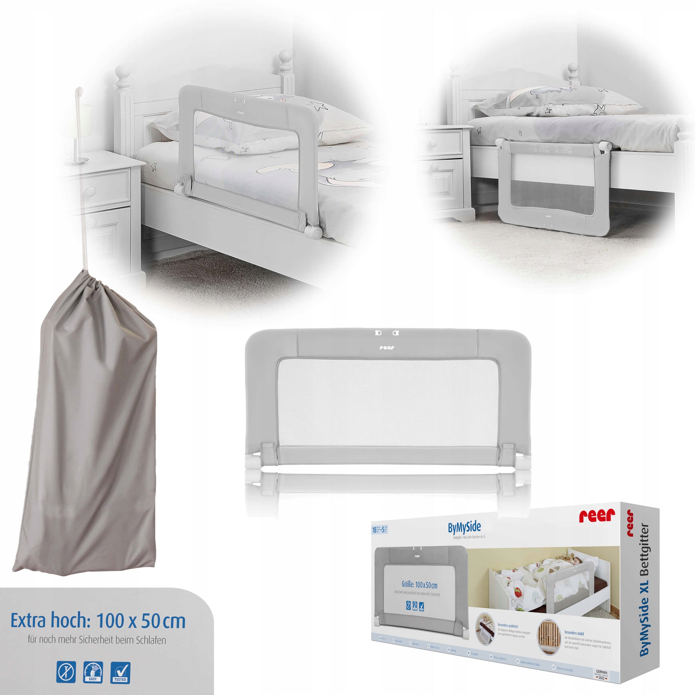 Bed barrier 'ByMySide' 100cm h=50cm REER