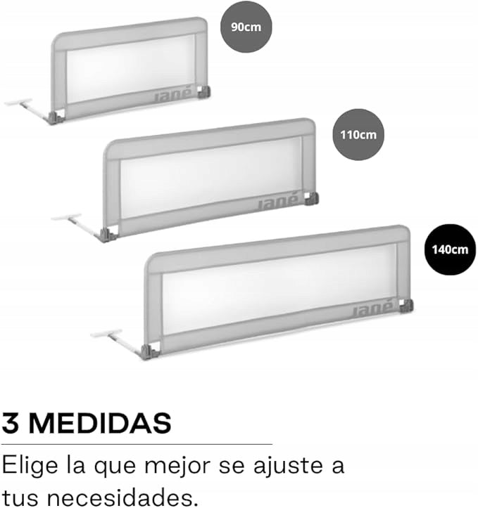 Bed barrier Jané 140 cm foldable breathable grey Brand Jane